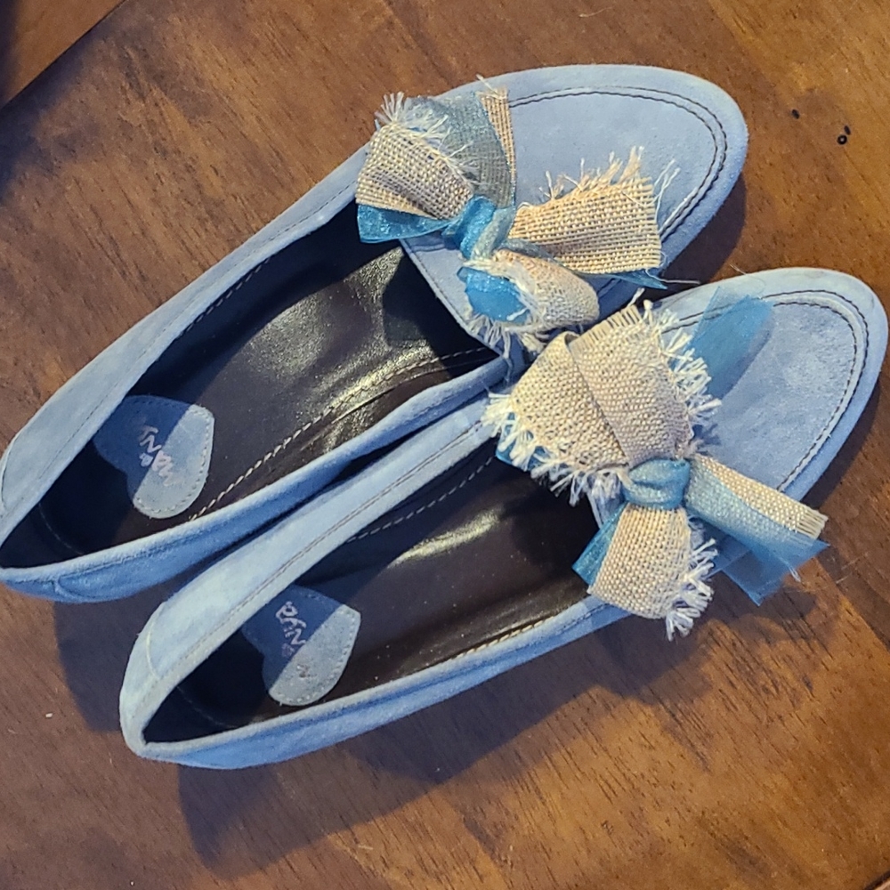 Manya burlap and suede loafer size 38